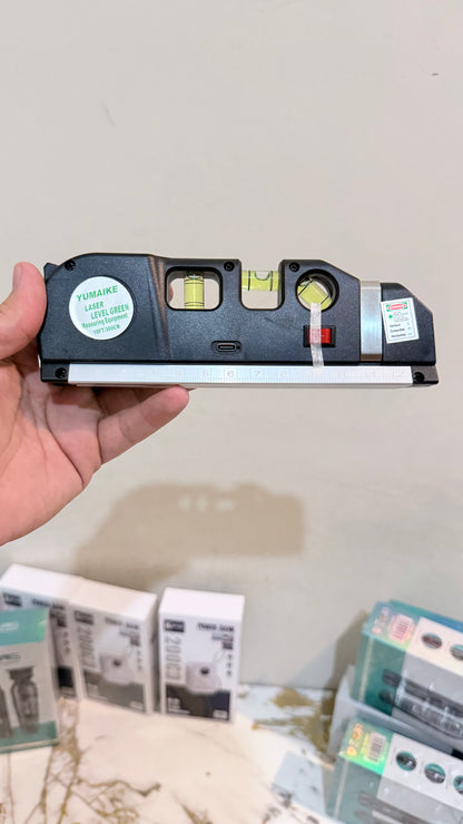 8-in-1 Laser Level Measure with Steel Tape – Multipurpose Measuring Tool with Laser & Scale |