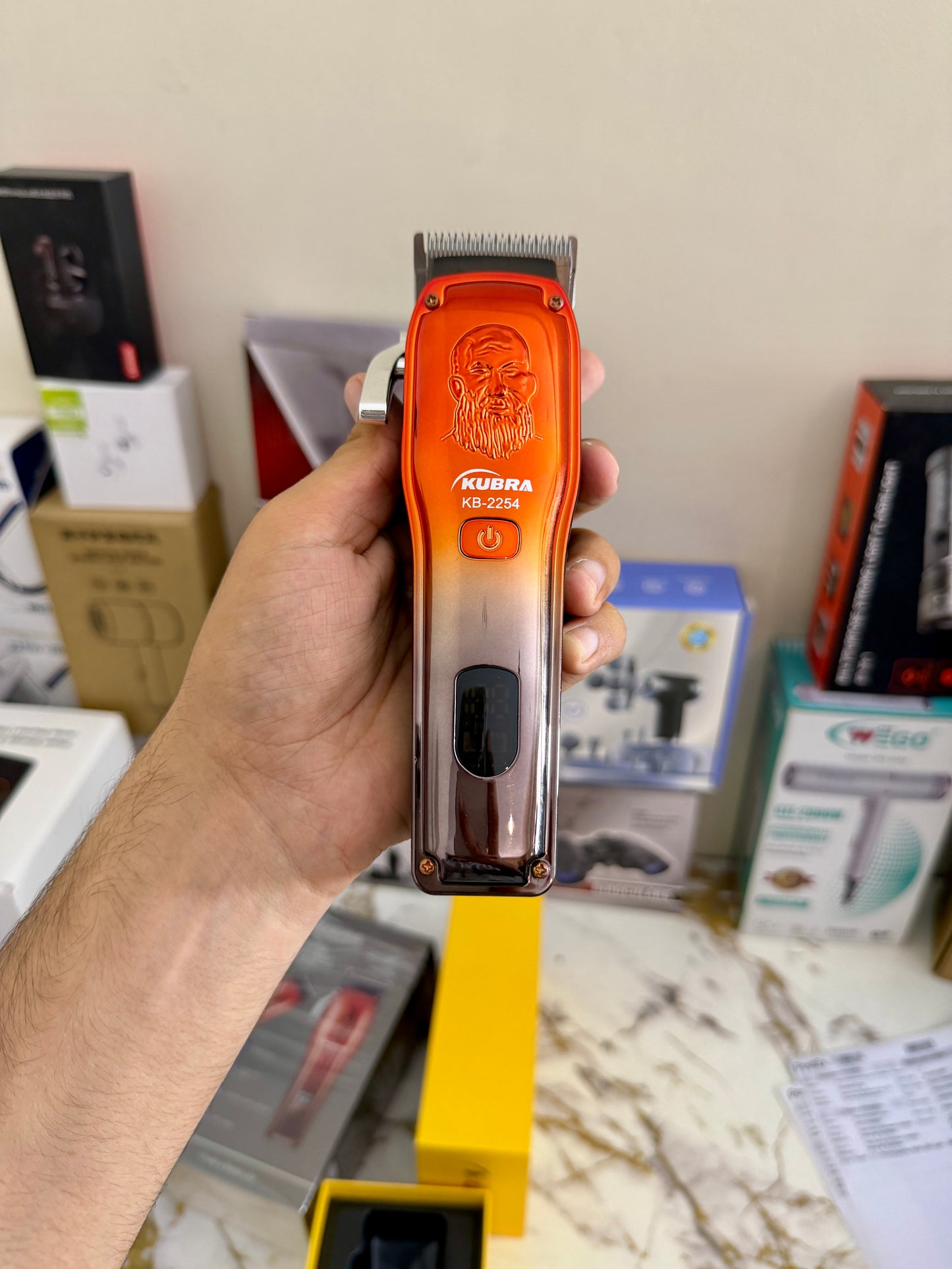 Kubra KB-2254 Hair Clipper – LED Display Professional Trimmer | AwamiImport.com