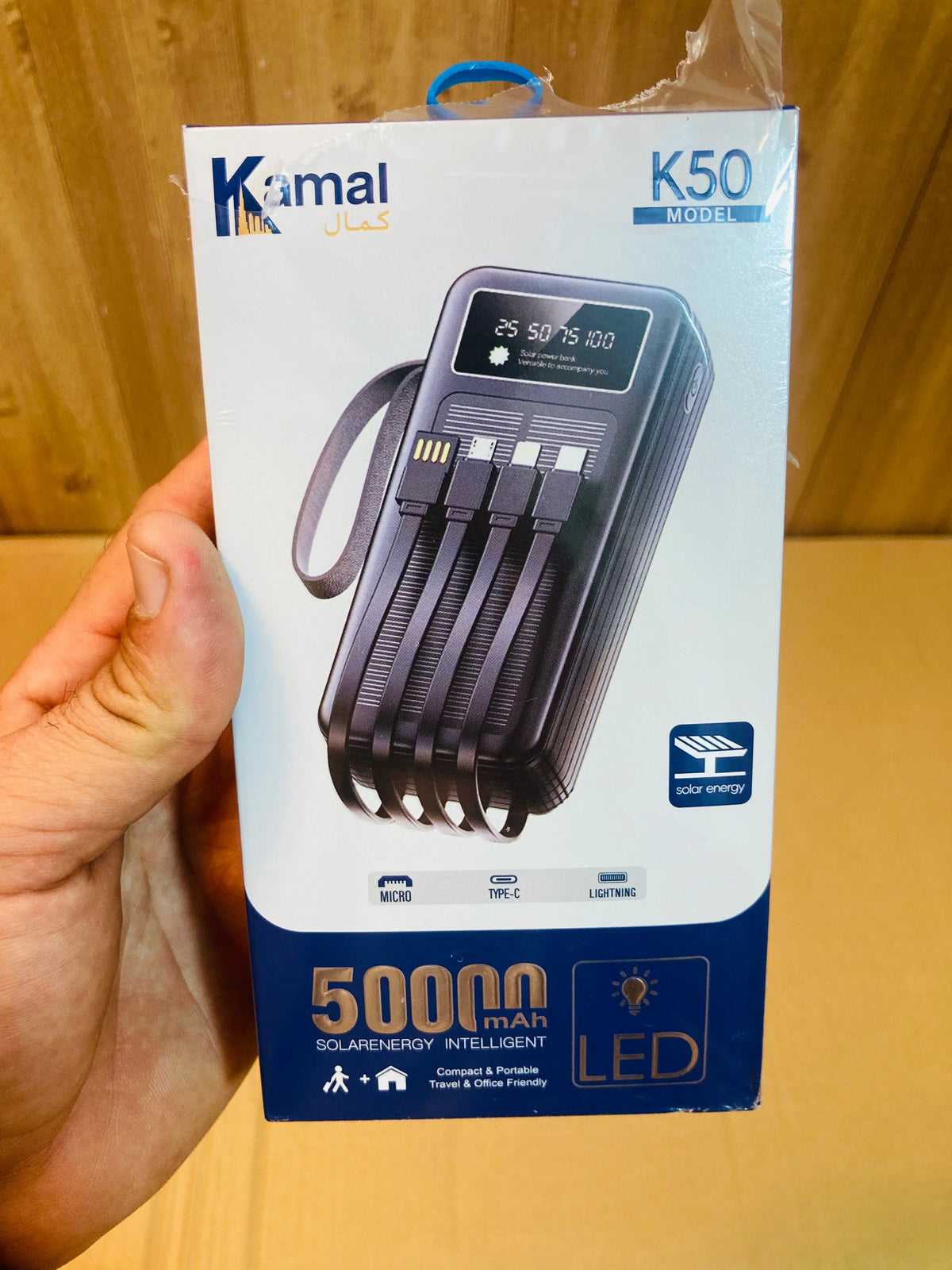 KAMAL K50 50000mAh Solar Energy Intelligent Portable Power Bank