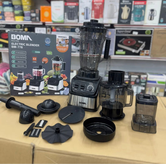 Boma BM-778 6-in-1 Electric Blender Set – 4L Heavy Duty Kitchen Machine |