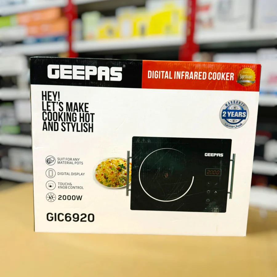 Geepas Digital Infrared Cooker GIC6920 – Fast, Safe & Energy-Efficient | AwamiImport.com