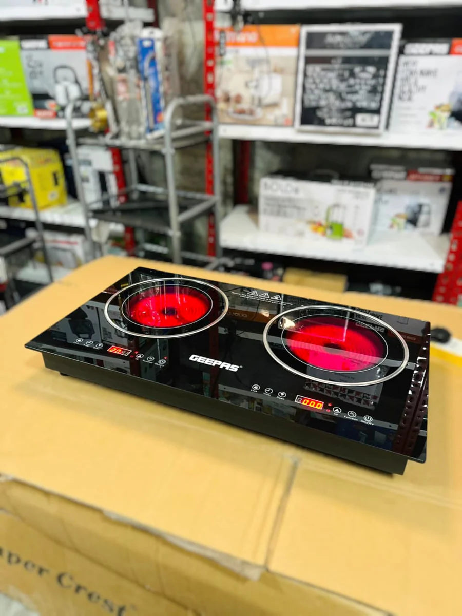 Geepas Double Burner Hot Plate-6132 | AwamiImport.com