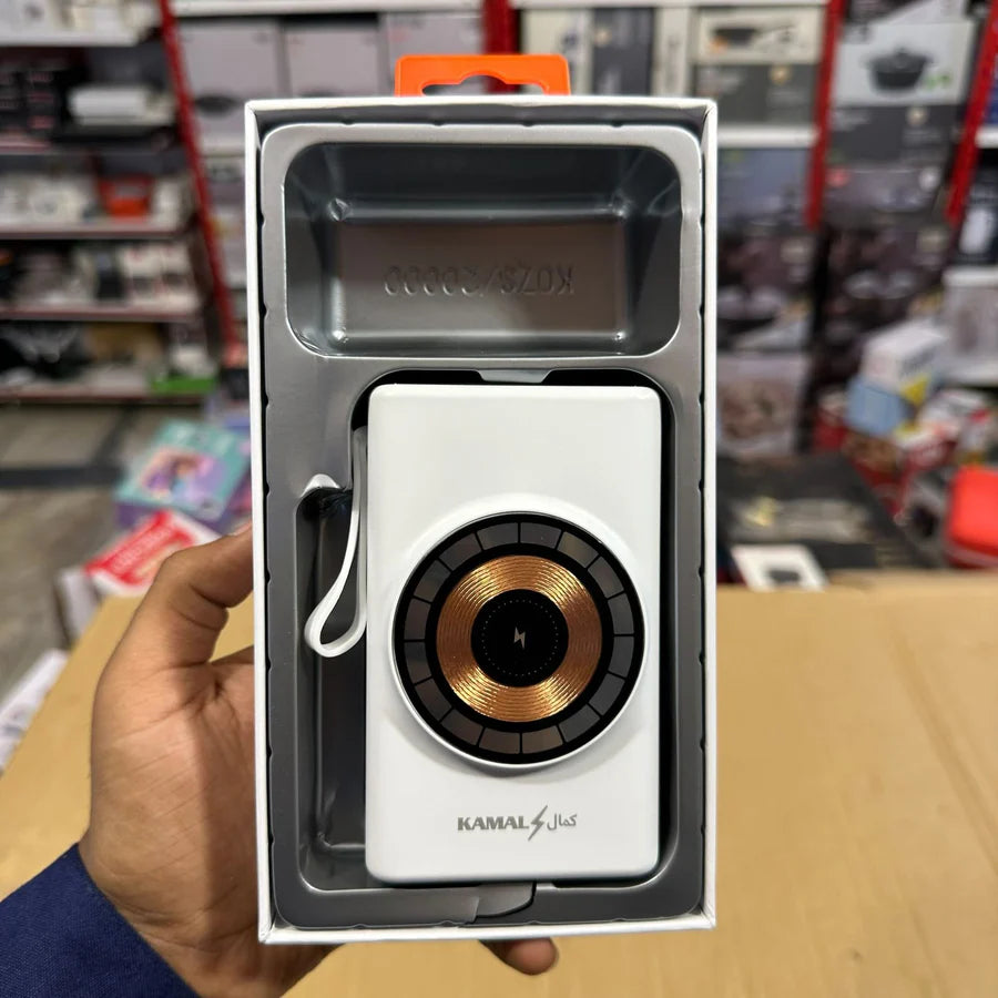 Magnetic Wireless 20000mAh Kamal Power Bank K25 – Fast & Smart Charging | AwamiImport.com