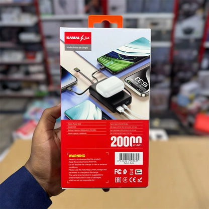 Magnetic Wireless 20000mAh Kamal Power Bank K25 – Fast & Smart Charging | AwamiImport.com