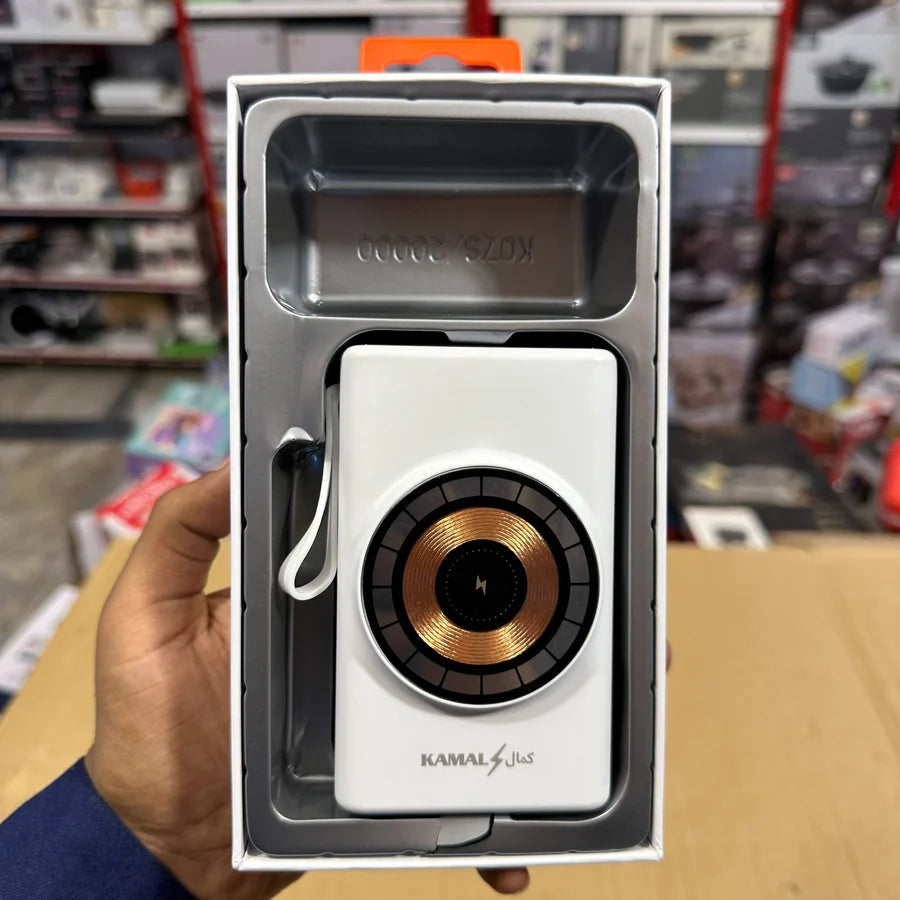 Magnetic Wireless 20000mAh Kamal Power Bank K25 – Fast & Smart Charging | AwamiImport.com