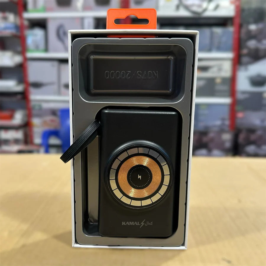 Magnetic Wireless 20000mAh Kamal Power Bank K25 – Fast & Smart Charging | AwamiImport.com