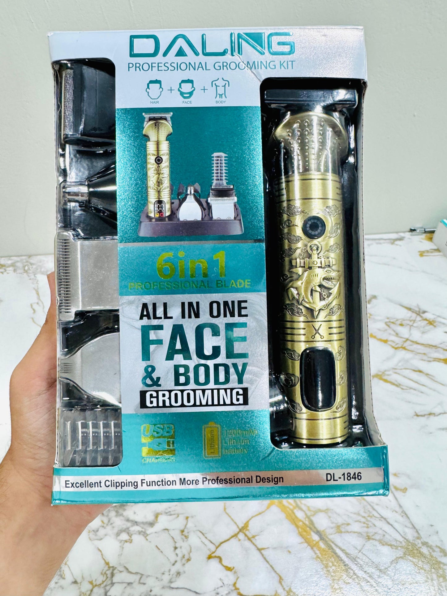 Daling 6-in-1 Grooming Kit – Rechargeable |metal body | 1 charge , 3 hour working