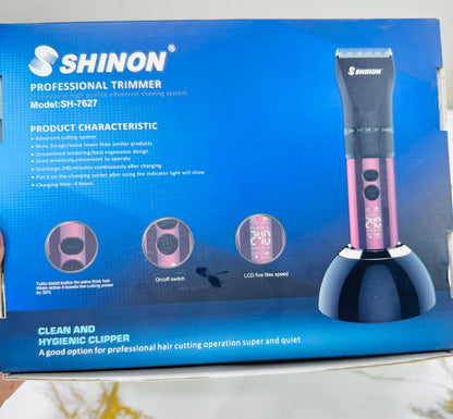 Shinon SH-7627 Hair Trimmer – Lithium Battery, 240 Min Use per Charge | AwamiImport.com