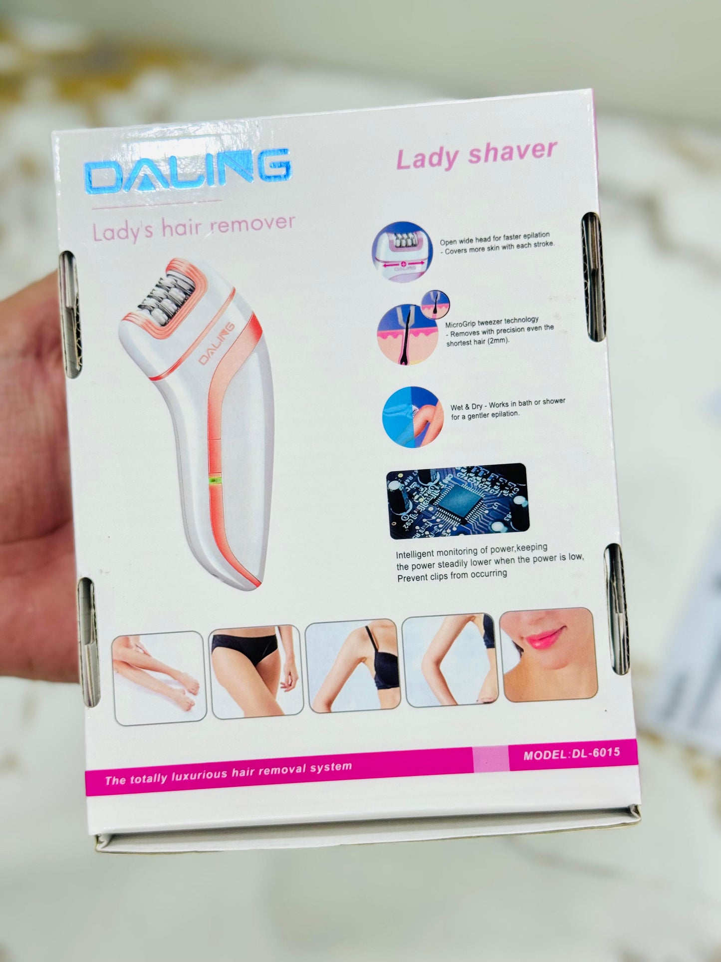Daling DL-6015 Women Epilator & Lady Shaver Rechargeable | AwamiImport.com