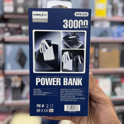 Kamal 45W 30000mAh Power Bank KPB-036 | Made in Dubai 🇦🇪 | Ultra Fast Charging Backup