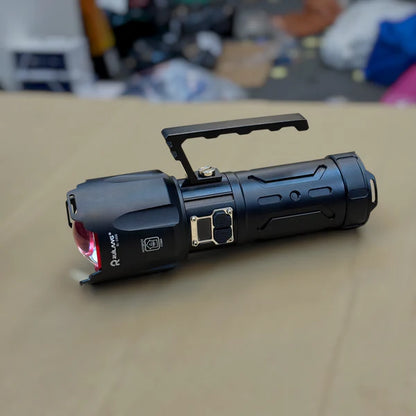 Ruilang RL-2406 Multifunction LED Flashlight with Digital Display | 18650 X4 Lithium Battery