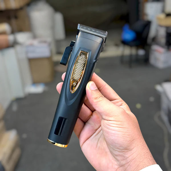 Professional High Motor 929 3-in-3 Grooming Kit – Hair Clipper+Shaver (Black Gold)