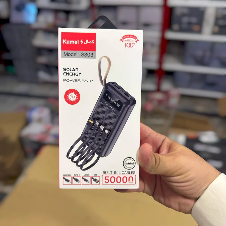 Kamal Solar Energy Power Bank 50,000mAh S303 | AwamiImport.com