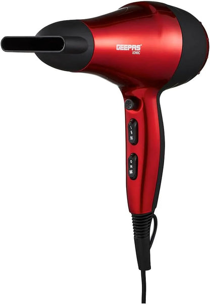 Geepas Travel-Friendly Ionic Hair Dryer 86018 – Compact, Fast & Frizz-Free Styling | AwamiImport.com