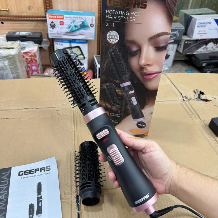 Geepas 2-in-1 Hot Hair Styler 86000 – Dryer & Volumizer for Salon Results | AwamiImport.com