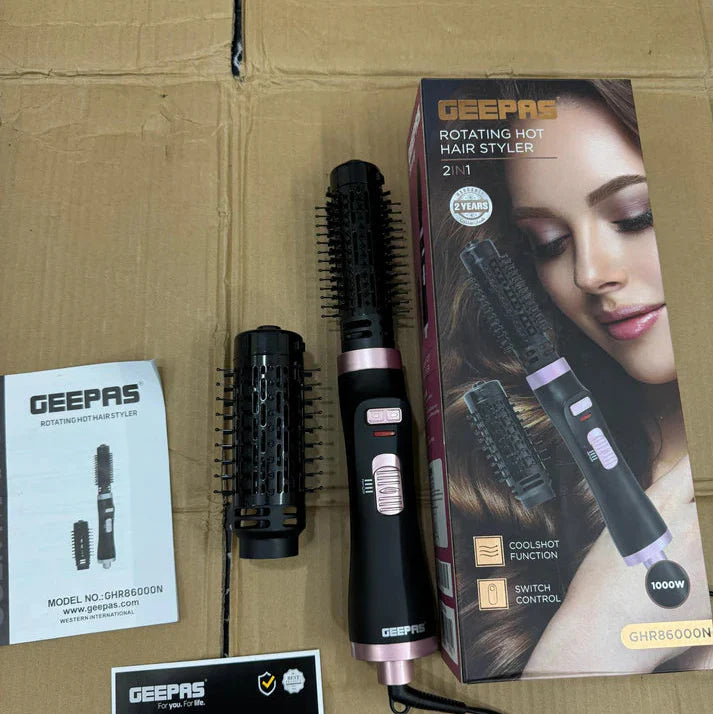 Geepas 2-in-1 Hot Hair Styler 86000 – Dryer & Volumizer for Salon Results | AwamiImport.com
