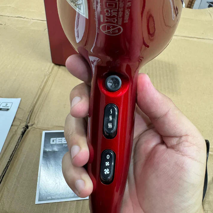 Geepas Travel-Friendly Ionic Hair Dryer 86018 – Compact, Fast & Frizz-Free Styling | AwamiImport.com
