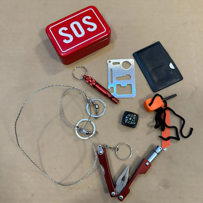 Pocket Mini SOS Survival Kit Box – Essential Outdoor Emergency Gear | AwamiImport.com