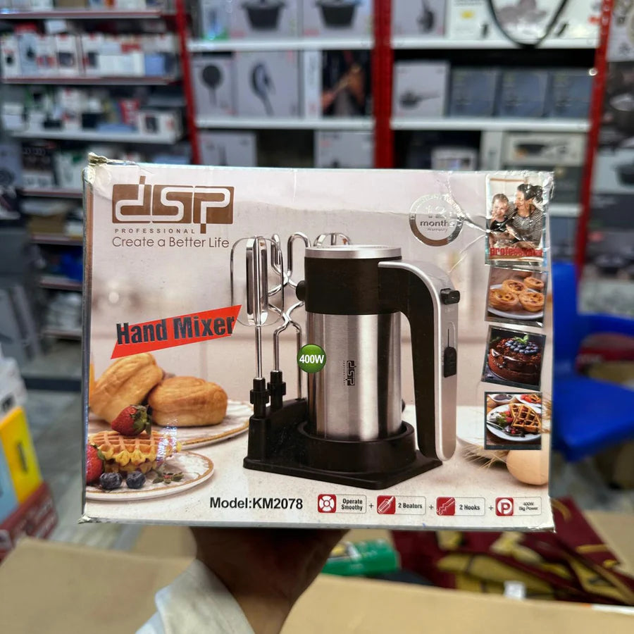 DSP KM-2078 Hand Mixer – 5-Speed Power with Chrome Beaters | AwamiImport.com