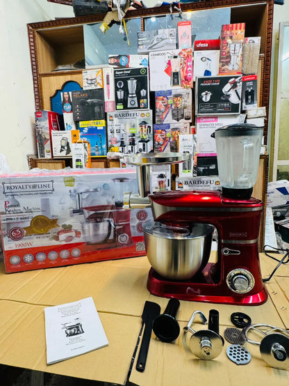 Royalty Line Germany 6.5L Kitchen Master Stand Mixer – 1900W Heavy Duty 3-in-1 Machine |