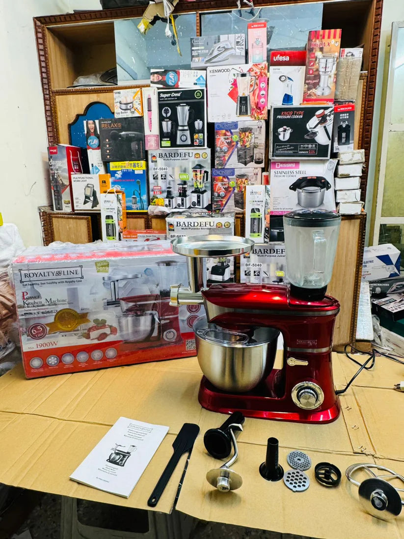 Royalty Line Germany 6.5L Kitchen Master Stand Mixer – 1900W Heavy Duty 3-in-1 Machine |
