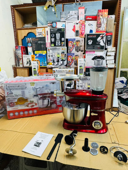 Royalty Line Germany 6.5L Kitchen Master Stand Mixer – 1900W Heavy Duty 3-in-1 Machine |