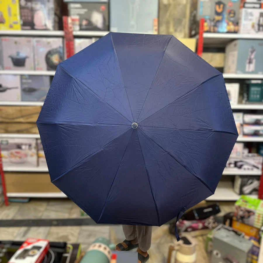Foldable LED Automatic Umbrella with Pouch – Windproof & Stylish | AwamiImport.com