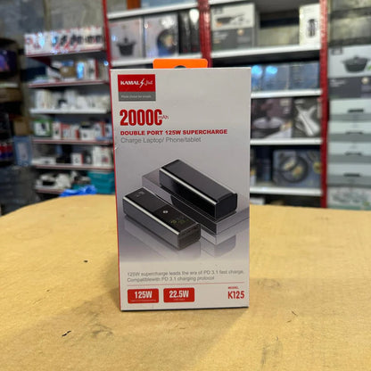 125W Lithium Power Bank 20000mAh K125 – Ultra-Fast Charging | AwamiImport.com