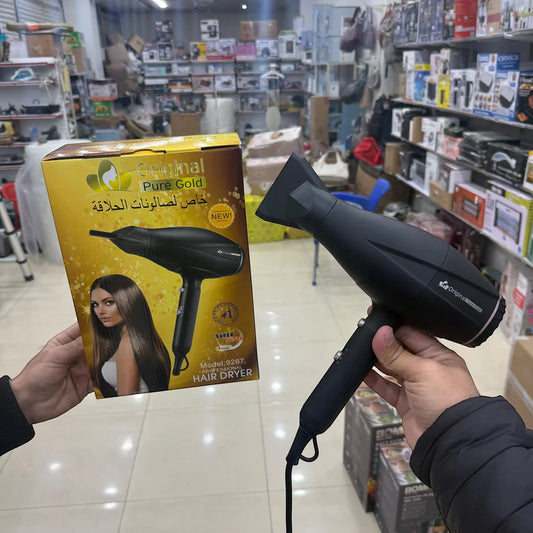 Original Pure Gold Professional Hair Dryer 9267 – Fast Drying Salon-Quality Hair Styling at Home