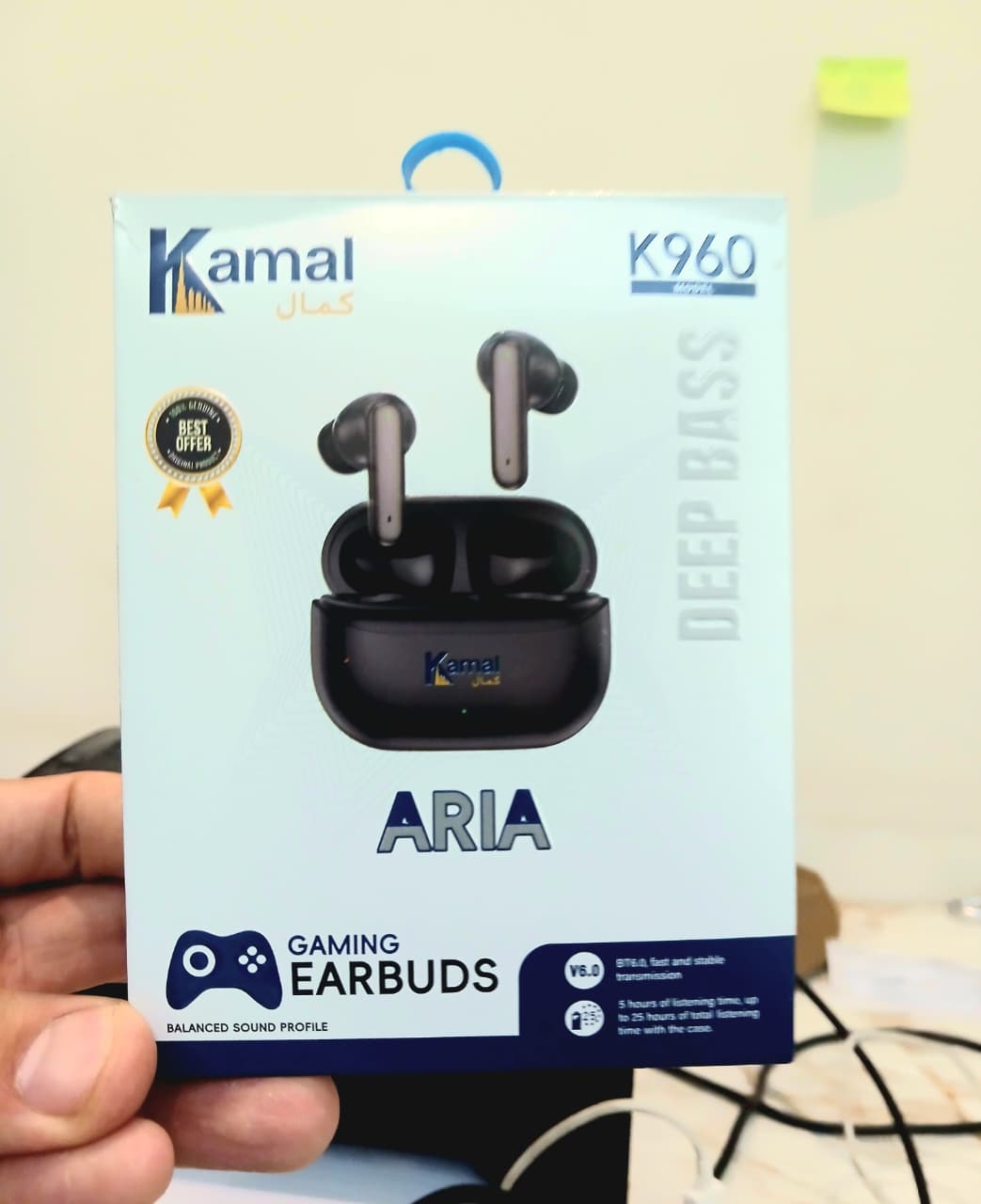 Kamal K960 Earbuds – Immersive Sound & Low-Latency Bluetooth | 8-10 HOUR WORKING