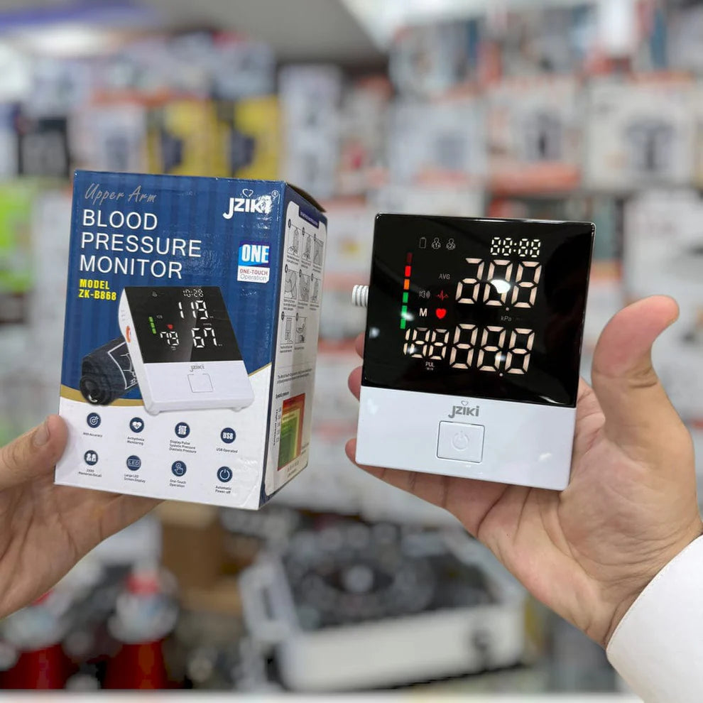 ZK-B868 Upper Arm Digital Blood Pressure Monitor with Voice | Large LED Display & USB Powered BP Machine