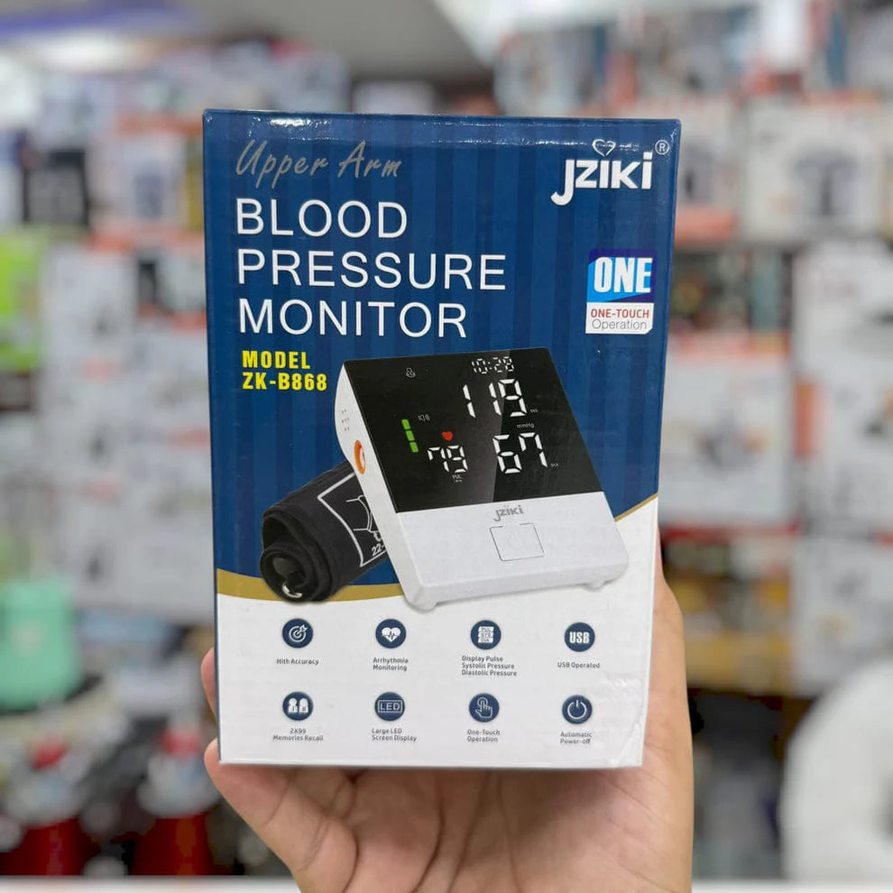 ZK-B868 Upper Arm Digital Blood Pressure Monitor with Voice | Large LED Display & USB Powered BP Machine