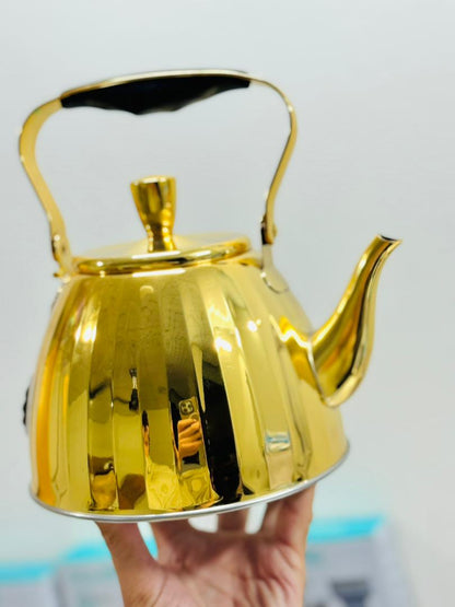 Haus Roland Premium Golden Kettle 3.0 L – Stainless Steel Whistling Tea Kettle |