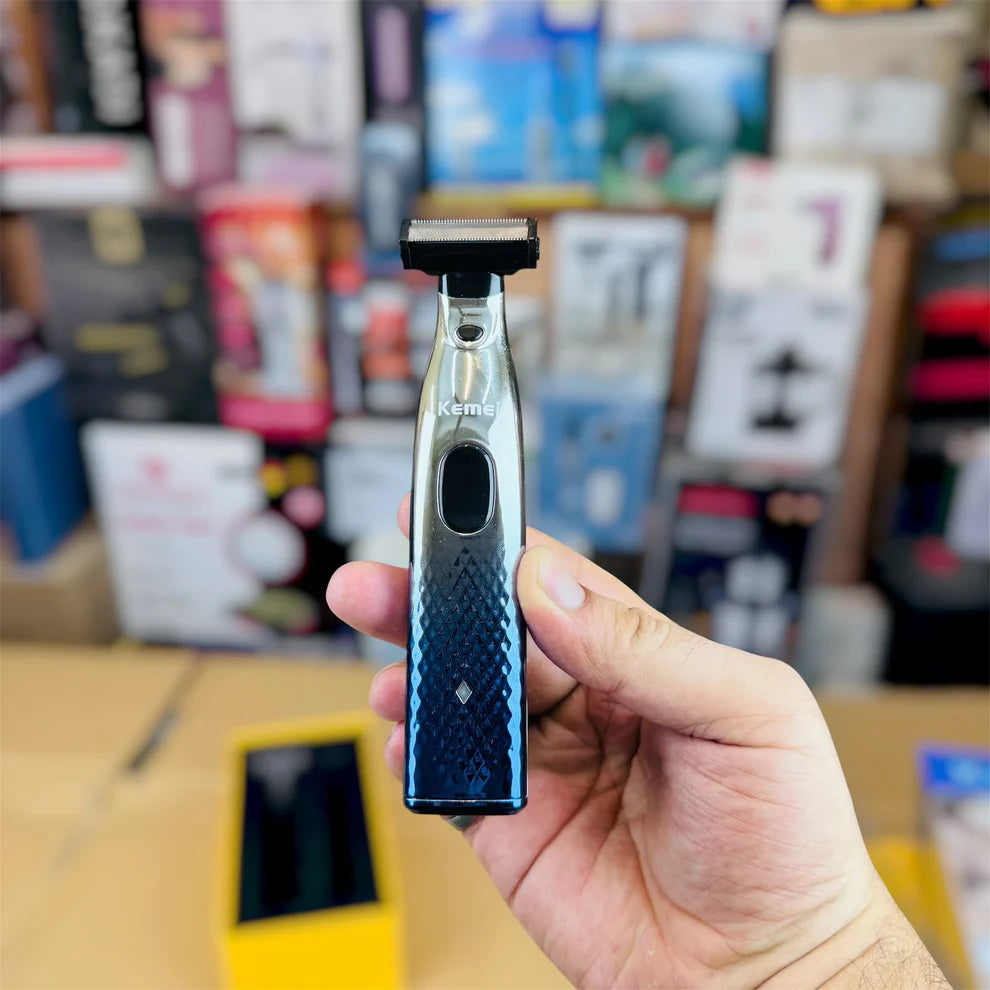 KEMEI KM-3236 2-in-1 Grooming Kit – Metal Body Beard Trimmer & Precision Eyebrow Trimmer for Men