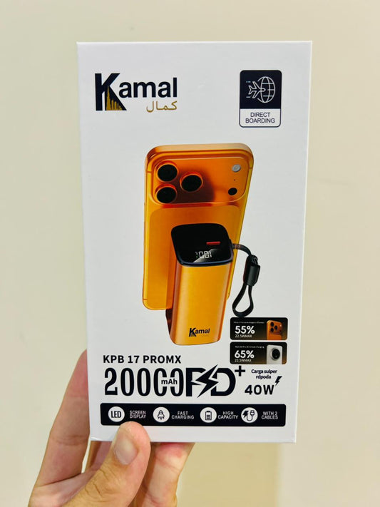 Kamal KPB-17 Pro Max 20000mAh Power Bank – 40W Fast Charging