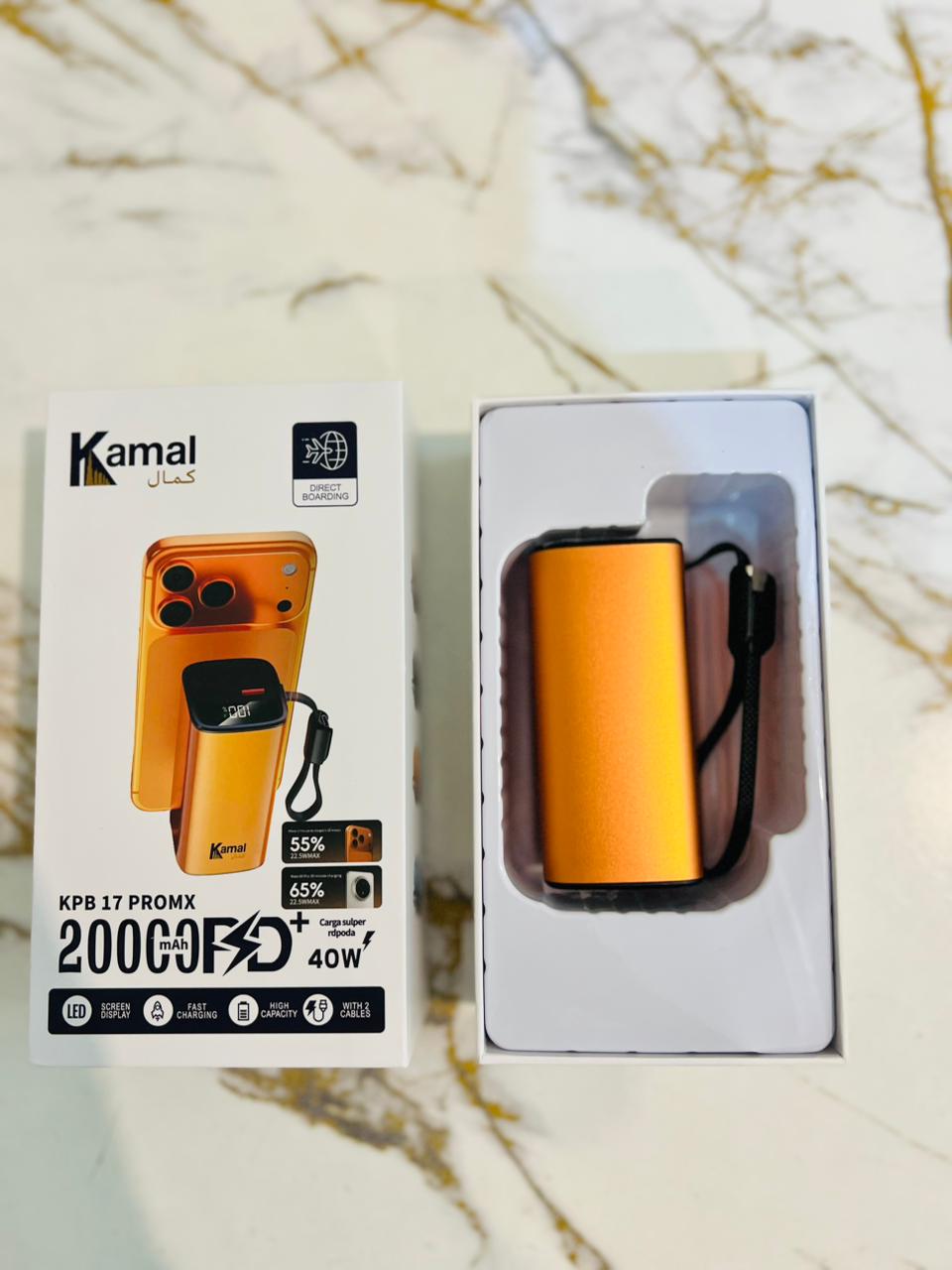 Kamal KPB-17 Pro Max 20000mAh Power Bank – 40W Fast Charging