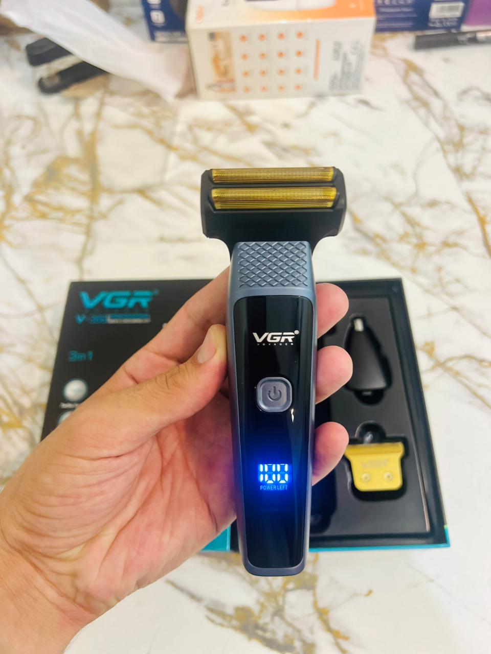 VGR V-366 3-in-1 Professional Grooming Kit – Hair Clipper, Nose Hair Trimmer & Electric Shaver| 🇦🇷 Argentina lot