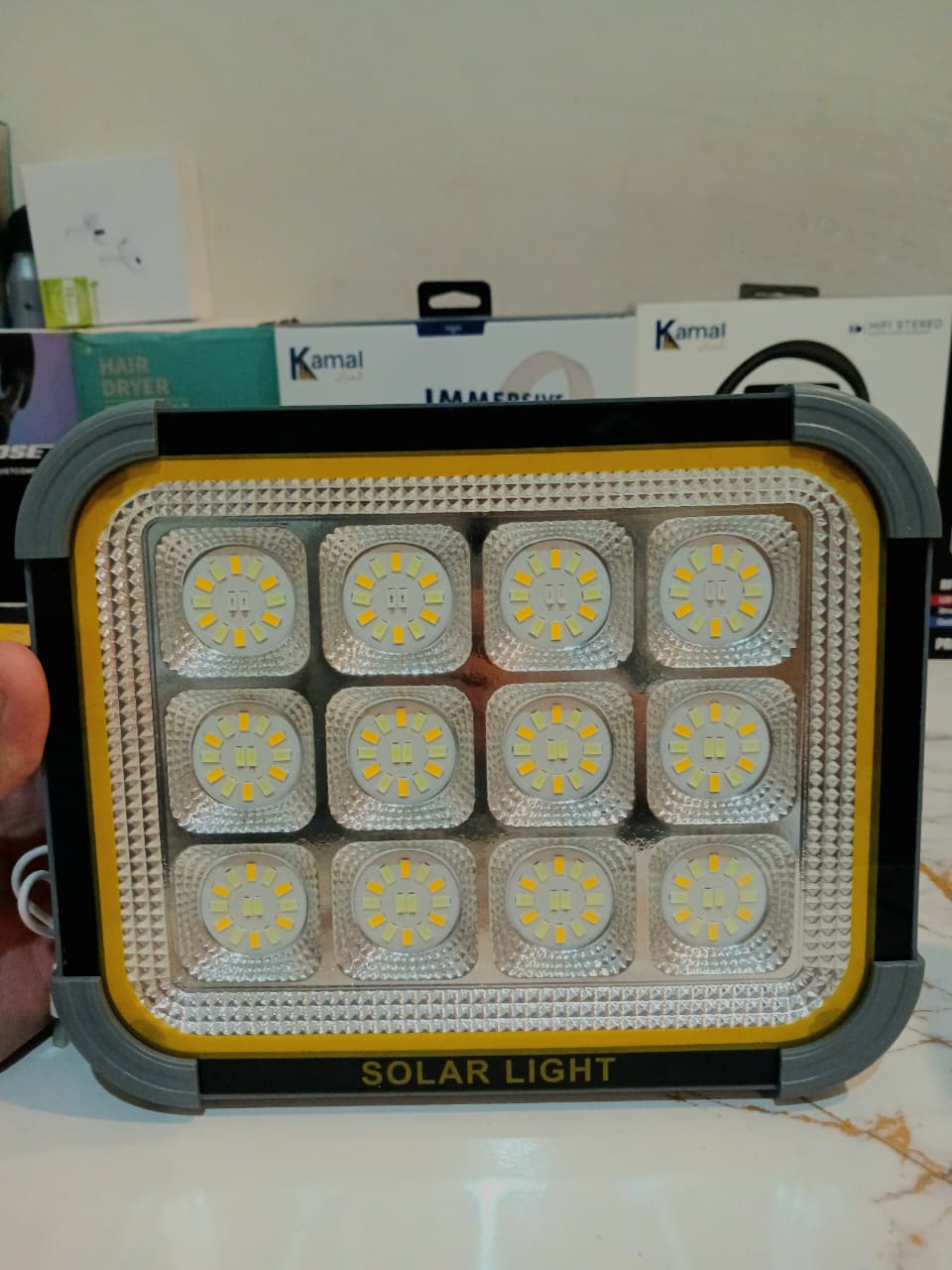 Solar LED Outdoor Light ZL-509 – 3 Solar Panels, 12000mAh Battery with LED Display & Side Flashlight |