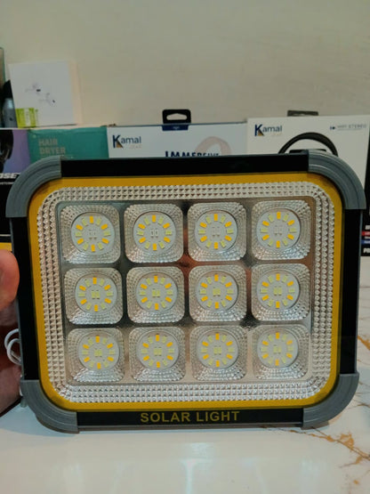 Solar LED Outdoor Light ZL-509 – 3 Solar Panels, 12000mAh Battery with LED Display & Side Flashlight |