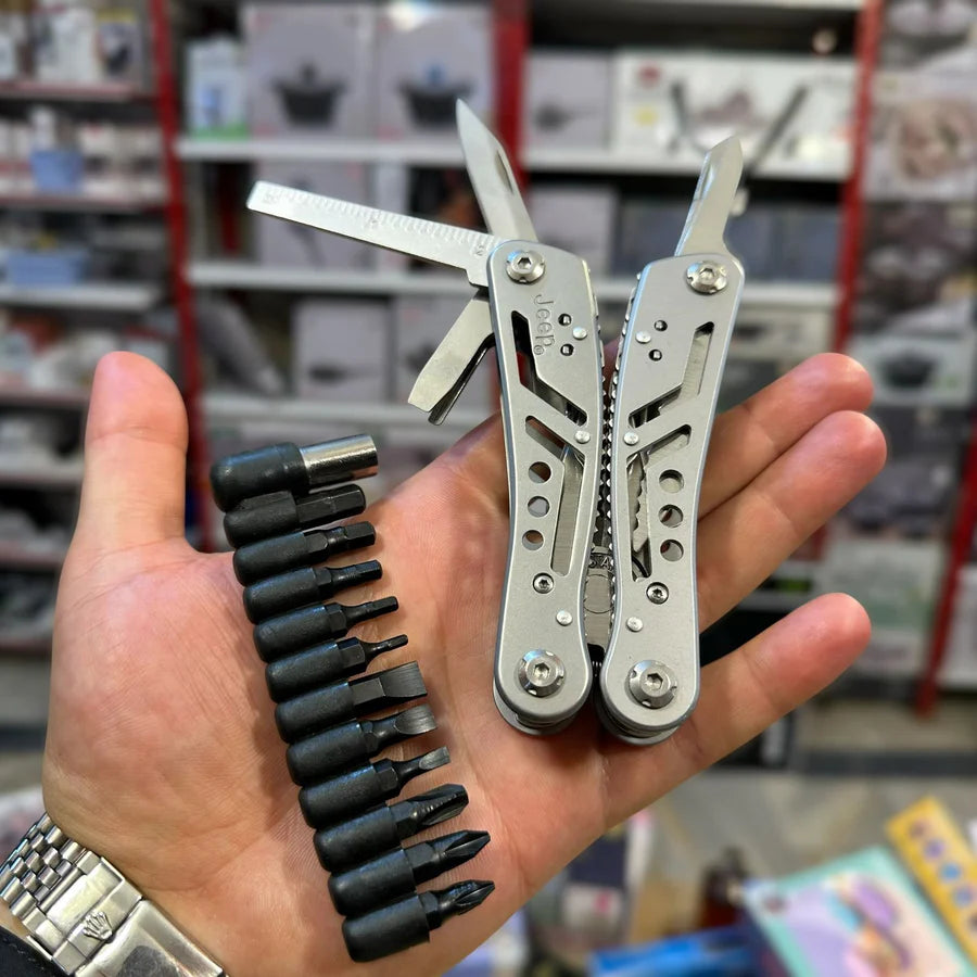 Jeep Multi-Tool Foldable Pliers 24-in-2 – Ultimate Outdoor Survival Tool | AwamiImport.com