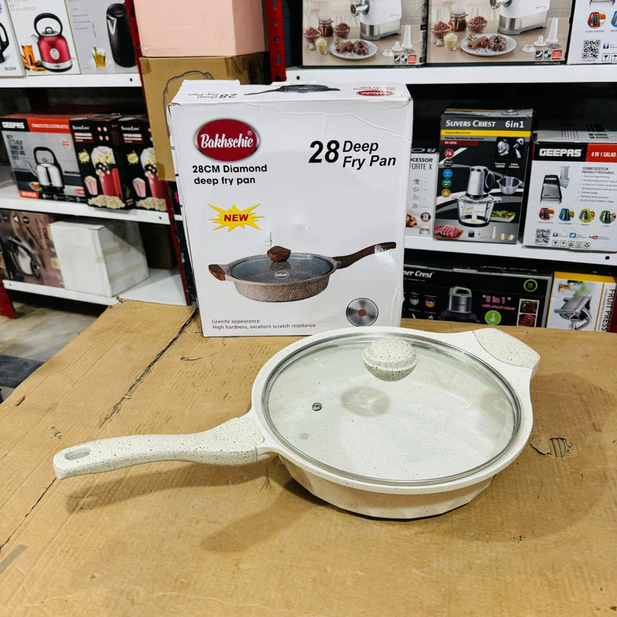 Granite 28cm Diamond Deep Fry Pan – Durable Non-Stick Cookware | AwamiImport.com