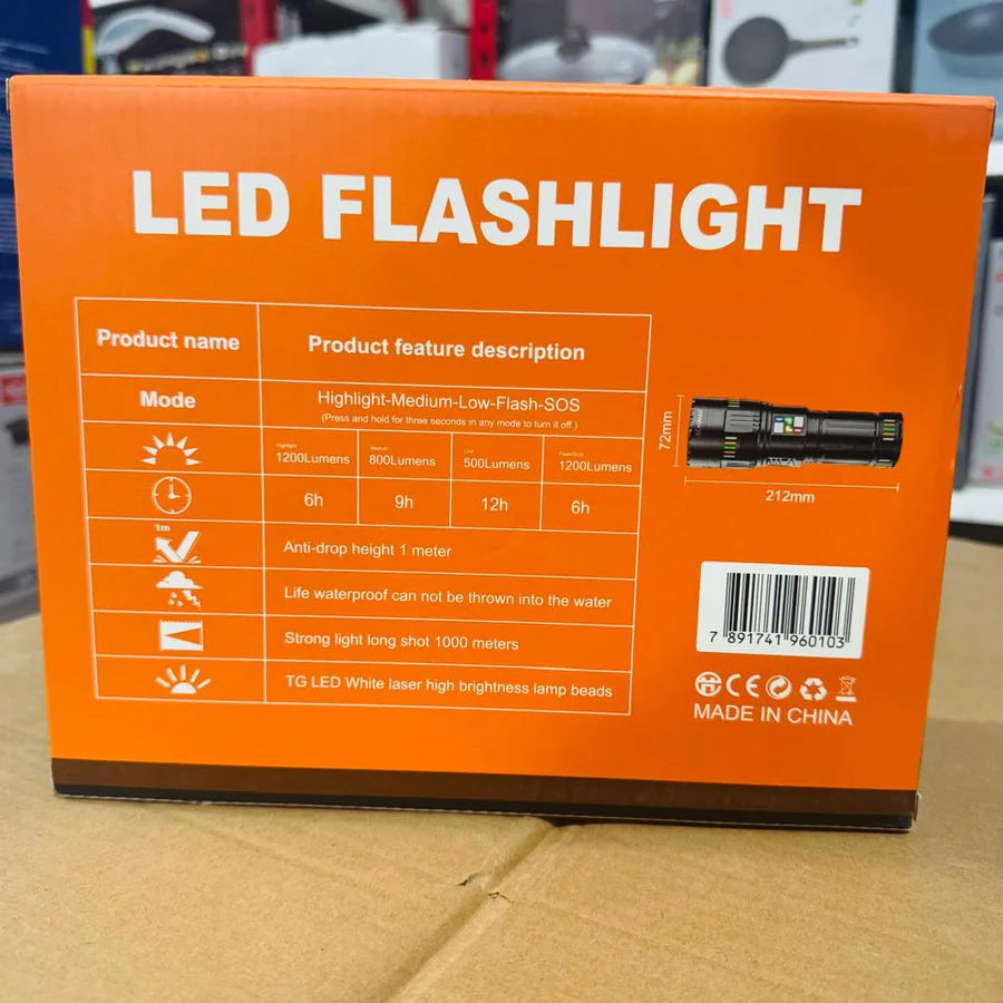 Yemao High Power LED Flashlight – Ultra-Bright & Long-Range Torch | AwamiImport.com