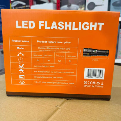 Yemao High Power LED Flashlight – Ultra-Bright & Long-Range Torch | AwamiImport.com