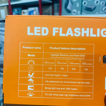 Yemao High Power LED Flashlight – Ultra-Bright & Long-Range Torch | AwamiImport.com