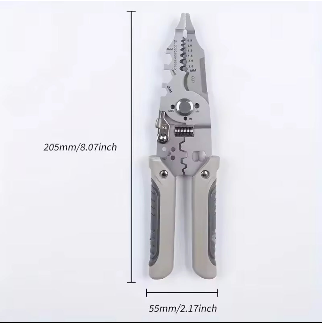 Multifunctional Wire Stripper & Crimping Plier – Universal Electrician Cutting Tool |
