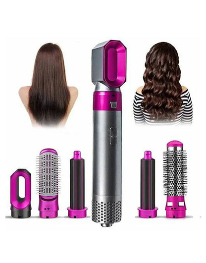 5-in-1 Multifunctional Hot Air Styler for Women – Hair Dryer, Straightener, Curler & Volumizing Air Brush | AwamiImport.com