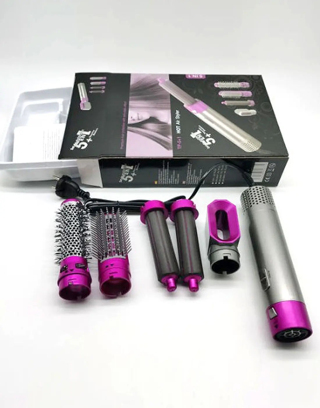 5-in-1 Multifunctional Hot Air Styler for Women – Hair Dryer, Straightener, Curler & Volumizing Air Brush | AwamiImport.com