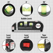 8-in-1 Laser Level Measure with Steel Tape – Multipurpose Measuring Tool with Laser & Scale |
