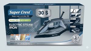 Super Crest SCT-1017 Electric Steam Iron – Powerful Wrinkle Removal (2 Year Warranty) |