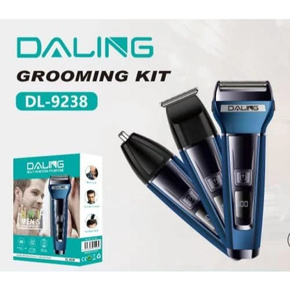 DALING 3-in-1 Professional Grooming Kit  9238 – Shaver, Nose Hair Cutter & Precision Trimmer for Men